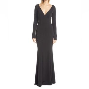 Katie May Cleo Dress Size XS Black Long Sleeve Cutout Plunging V Neck Cocktail